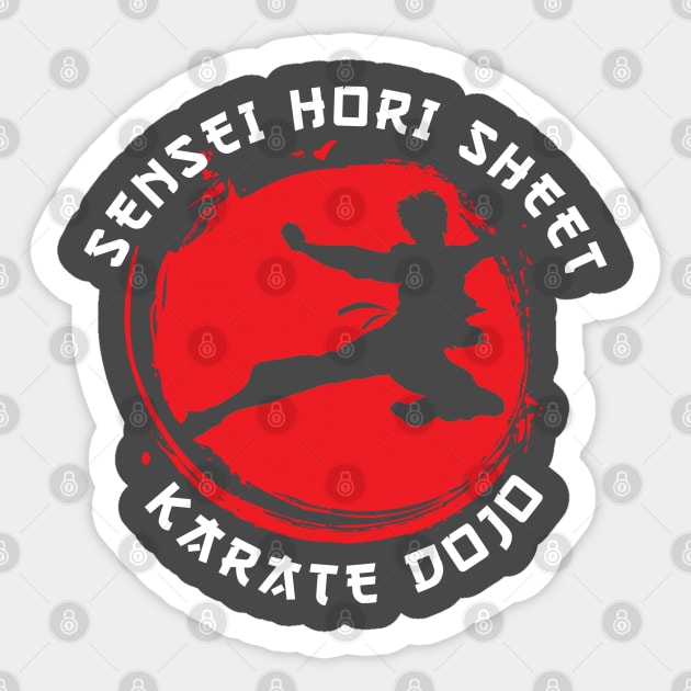 Sensei Hori Sheet Karate Dojo Sticker by Alema Art